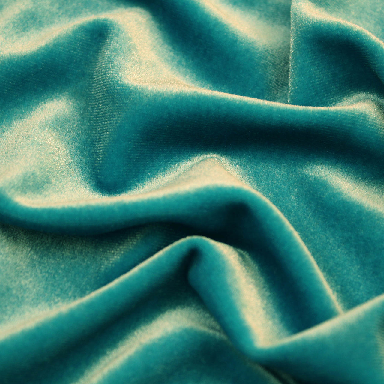 Turquoise - Spandex Velvet Fabric (4 Way Stretch) - Superior Quality for Dance & Leotards